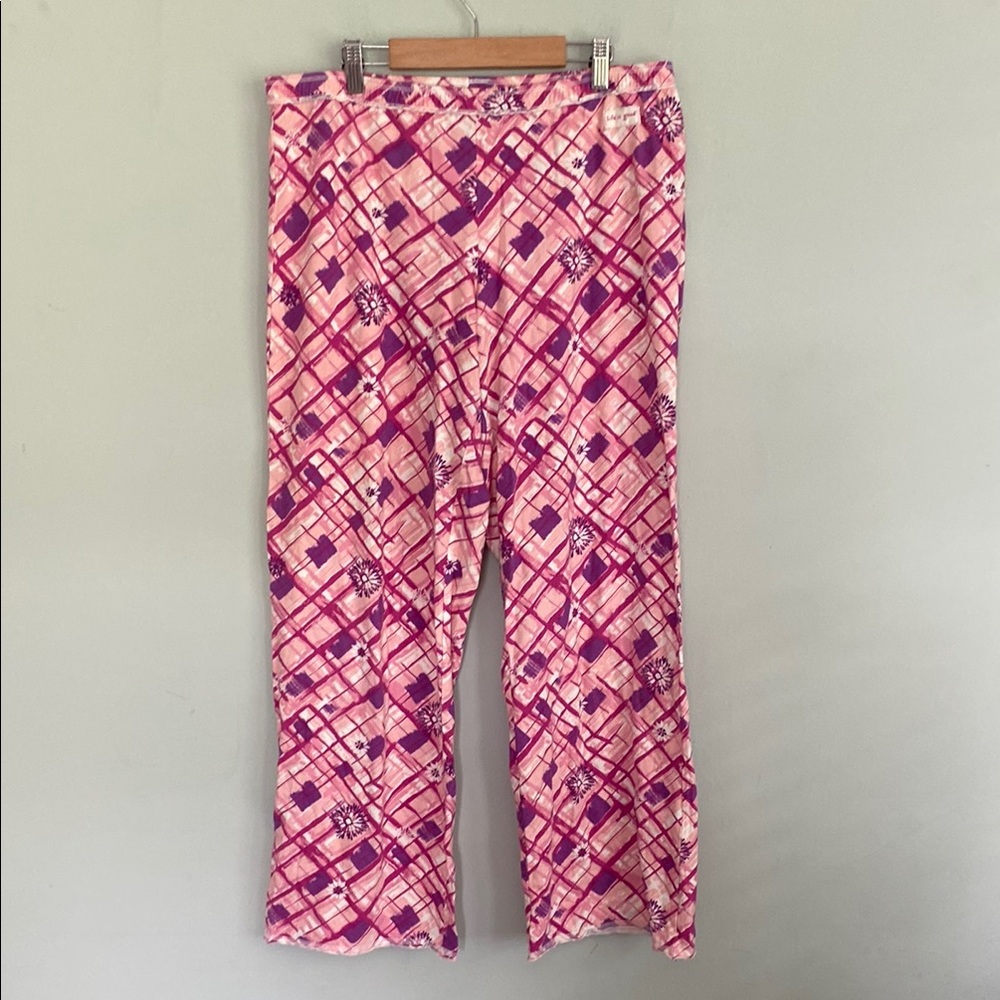 Life is Good Women’s Pink and Purple Patterned Pajama Pants
